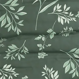GRUND Herba Bettwäsche Dunkelgrün 140 x 220 cm + 70 x 90 cm