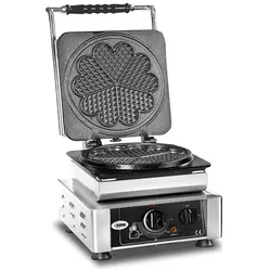 GMG - Waffeleisen Amore-L - 1x (Ø 21cm) - Wechselbare Backplatte & einfache Montage - 50° bis 300°C - Leichte Reinigung