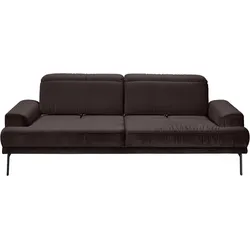 3-Sitzer MUSTERRING "MR 4580", lilae, B:228cm H:79cm T:130cm, 100% Polyester, Sofas, inkl. Kopf- und Sitztiefenverstellung, Fuß schwarz, B228 x T103 cm