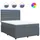 vidaXL Boxspringbett 140 x 200 cm Dunkelgrau