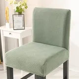 Meigeh Barhocker Stuhlhussen Bar Stuhlhussen Stuhlbezüge Stretch Hussen für Barhocker Bezug mit Rückenlehne 4er Set Matcha-Grün