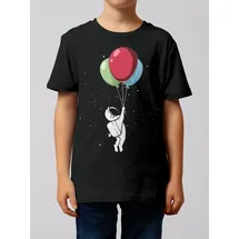 wat? APPAREL T-Shirt Little Balloon Astronaut in Schwarz | Gr.: 98/104