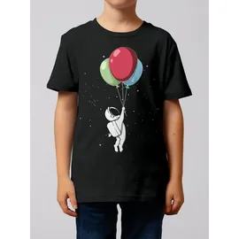 wat? APPAREL T-Shirt Little Balloon Astronaut in Schwarz | Gr.: 98/104
