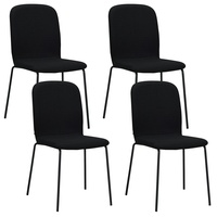 Albatros Esszimmerstühle 4er Set ENNA, schwarz - stapelbar, bequemer Polsterstuhl - Eleganter Küchenstuhl, Stuhl Esszimmer oder Esstisch Stuhl, Konferenzstuhl , Stückzahl:4, Farbe:Schwarz