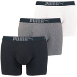 Puma Premium Sueded Cotton Boxershorts white/grey/black S 3er Pack