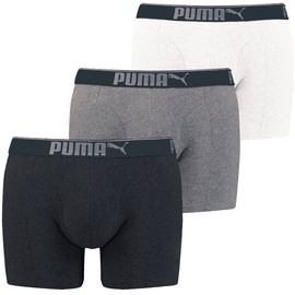 Puma Premium Sueded Cotton Boxershorts white/grey/black S 3er Pack