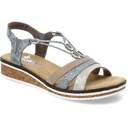 Blaue Sandalen Rieker Elegante Lederschuhe, 41