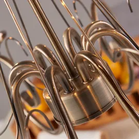 LINDBY Kronleuchter Marnia aus Metall Antik in Bronze / altmessing, für Wohnzimmer, Esszimmer, Von Lindby