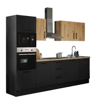 BASIC by Balculina Küchenzeile Turin 280 cm schwarz