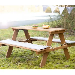 roba Kinder-Outdoor-Sitzgruppe »Picknick for 4« - 89x84,5x50cm - braun - Holz