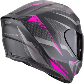 Scorpion EXO-391 Aaxo Integralhelm - Matt Schwarz/Pink/Grau - XS