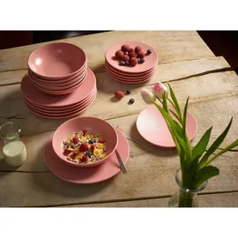 Echtwerk Blanka Tafelservice 18-tlg. rosa mit Struktur