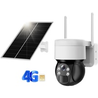 4G LTE Überwachungskamera Aussen Akku Solar mit Sim Karte, 2K HD Hamera Überwachung Aussen mit Solarpanel, Wildkamera Ohne Wlan, Bunte Nachtsicht, Bewegungserkennung, 2-Wege-Audio, Cloud-Speicher