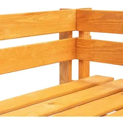 vidaXL Outdoor-Eckbank Paletten Holz Honigbraun
