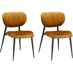 Esszimmerstuhl OMG DESIGN "Jona", gold (gold, schwarz), B:53cm H:84cm T:62cm, Stoff, Stühle, Küchenstuhl Polsterstuhl, In drei stilvollen Farben erhältlich