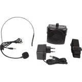 HQ Power Hq-power Tragbarer Sprachverstärker mit Headset und Tragband, 5 W, Schwarz