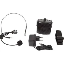 HQ Power Hq-power Tragbarer Sprachverstärker mit Headset und Tragband, 5 W, Schwarz