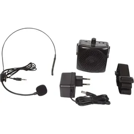 HQ Power Hq-power Tragbarer Sprachverstärker mit Headset und Tragband, 5 W, Schwarz
