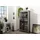 Massivmoebel24 Vitrine Mango 90 x 40 x 180 cm Grau