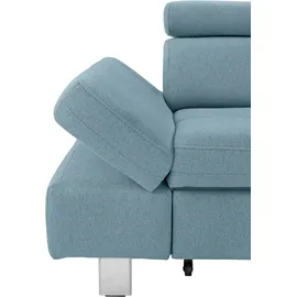 exxpo - sofa fashion Eckcouch Kunstleder 2-Sitzer Blau