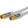 goobay 70317 TV-Antennenkabel, Koax-Buchse auf Koax-Stecker, 4-fach geschirmt, (135 dB typ), 4x m, weiß,