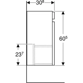 Geberit Renova Plan New Waschtischunterschrank, 1 Tür, 501902JK1,
