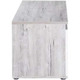 OTTO home Truhe OTTO HOME "Spielzeugkiste Riekke", weiß (eiche, sand, nachbildung, weiß), B:90cm H:44cm T:40cm Ø:40cm, Holzwerkstoff, Truhen, 2 Gasdruckfedern zum Öffnen und Schließen, 1 großes Ablagefach