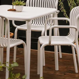 konsimo® Gartenstuhl 52 x 53 x 82,5 cm weiß 4 St.