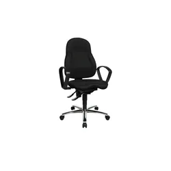 Bürodrehstuhl mit Armlehnen  Sitness Basic100 , schwarz , Maße (cm): B: 64 H: 104 T: 64