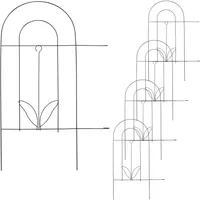 Relaxdays 5-tlg. Beetzaun aus Metall Schwarz