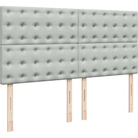 vidaXL Boxspringbett 180 x 200 cm Hellgrau