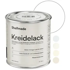 SHELFMADE Kreidefarbe weiß - Reinweiß - Holzfarbe DIY - Holz - Farbe für Möbel - Möbel matter Look - Holzlack matt