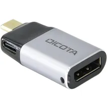 Dicota USB-C zu DisplayPort Mini Adapter mit PD Schwarz