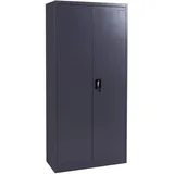 Mendler Aktenschrank HWC-H17, Stahlschrank Büroschrank Schrank, 2 Türen abschließbar Metall ~ 185x90x40cm dunkelgrau