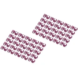 DIGITUS Kabelclips mit Farbcodierung - für Patch-Kabel - Magenta (Packung mit 10
