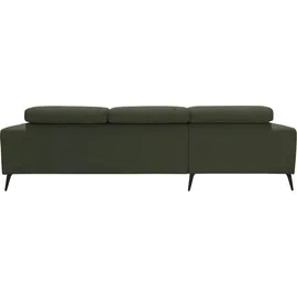 DOMO collection »Trento L-Form, mit Kufenfuß oder Einzelfuß« wahlweise mit Kopfteilverstellung, Recamiere links/rechts bestellbar