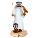 Müller Mueller Räuchermann Araber mit Falke und Shisha, 27 cm hoch, original Erzgebirge Seiffen