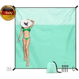 Stranddecke Sandfrei super groß 210x200 cm, Picknickdecke Sanddicht