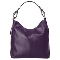 Samantha look Henkeltasche, echt Leder, Made in Italy lila
