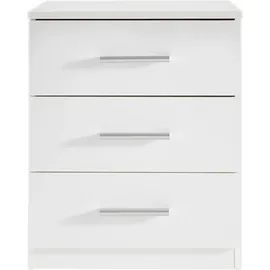 SchlafKONTOR Nachtschrank Mars 46 x 41 x 56 cm Weiß