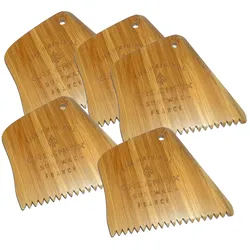 Greenfix 5x Surf Wachs Kamm aus Bambus Holz 25