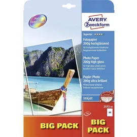 Avery Zweckform Fotopapier 2572-50 DIN A4 hochglänzend 200 g/qm 50 Blatt