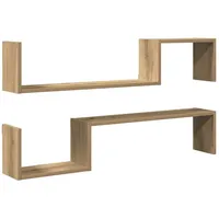 VidaXL Wandregale 2 Stk. Artisan-Eiche 100x15x20 cm Holzwerkstoff