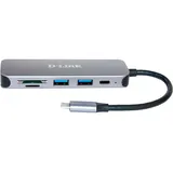 D-Link DUB-2325/E 5-in-1 USB-C-Hub mit Kartenleser