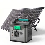 SWAREY 550W(1100W Spitze) Tragbare Powerstation 555Wh Solargenerator Akku Ladegeräte Stromerzeuger Solarspeicher Power Bank mit 100W Solarpanels