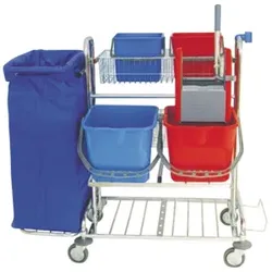 Meiko Systemwagen I ERGO, Stabiler und variabler Reinigungswagen, mit ergonomischer Anordnung des Pressensystems