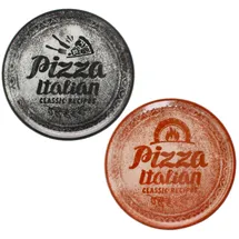 Mambocat Pizzateller Ø31 cm rot/schwarz 2er Set