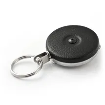 KEY-BAK Schlüsselrolle, Edelstahlkette, 60 cm, schwarz