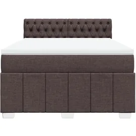 vidaXL Boxspringbett 140 x 200 cm Dunkelbraun
