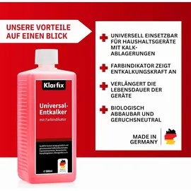 klarfix Universal-Entkalker mit Farbindikator 1 l